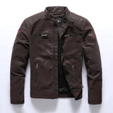 2020 New Men's PU Leather Jacket Plus Velvet Warm Zipper Coat Male Windproof Motorcycle Jacket Coats Man Leather Biker Outwear